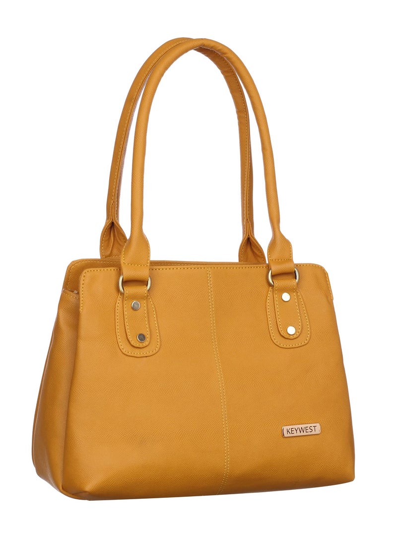 Keywest Women's Penguin Satchel Tote Handbag for Women | Ladies purse | Stylish Shoulder Bag | Gift For Woman | Yellow - Image 1