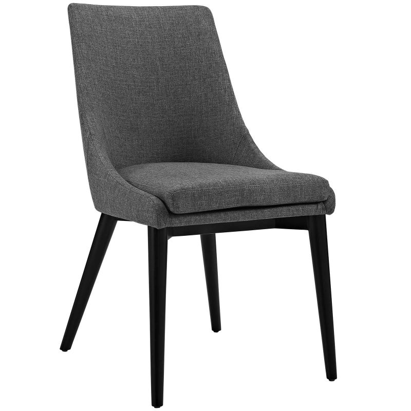 Modway Viscount MidCentury Modern Upholstered Fabric Kitchen and Dining Room Chair in Gray
