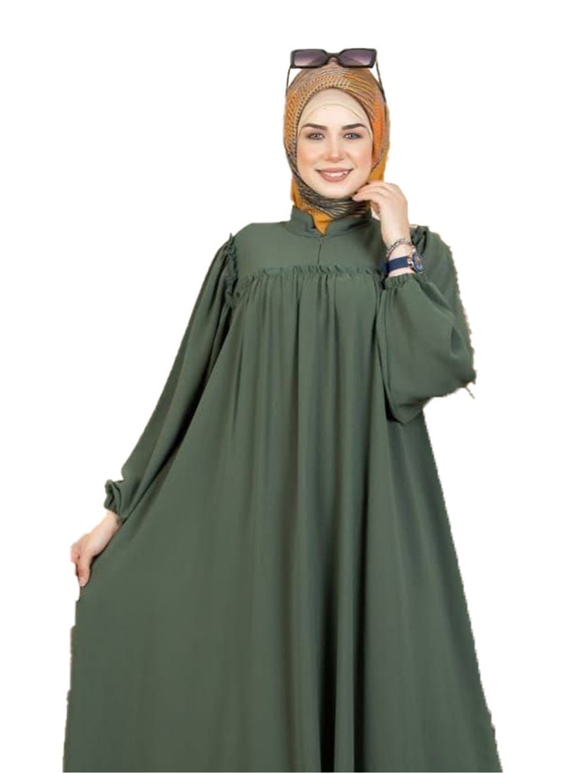Generic - Iidana are the names of the material, crepe, one size, suitable for women up to 130 kilos GAMAL SONS FOR ABAYA 4034 - Image 1
