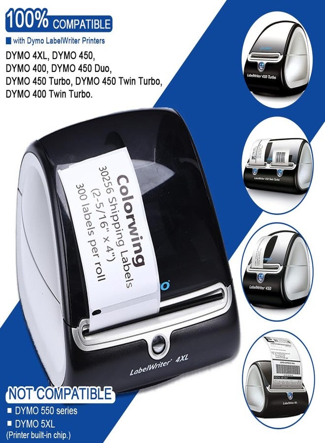 COLORWING a30256 Label Compatible with Dymo 30256 (2-5/16" x 4") LW Large White Shipping Labels 59 mm x 102 mm for Label Writer 450 Twin Turbo and Rollo Printers, 12 Rolls - Image 2
