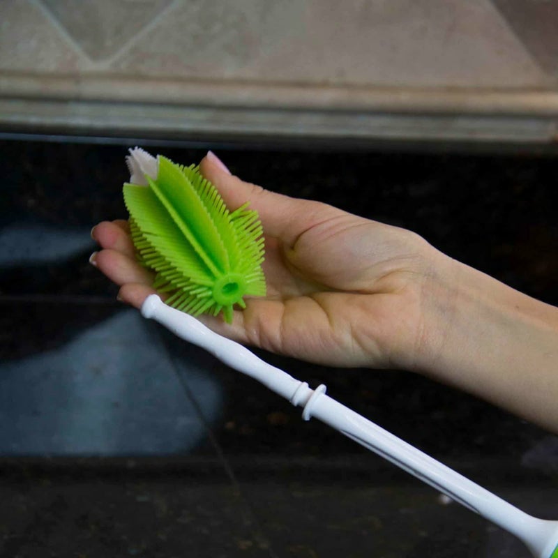 Innobaby 2-in-1 Silicone Bottle Brush, Green - Image 5