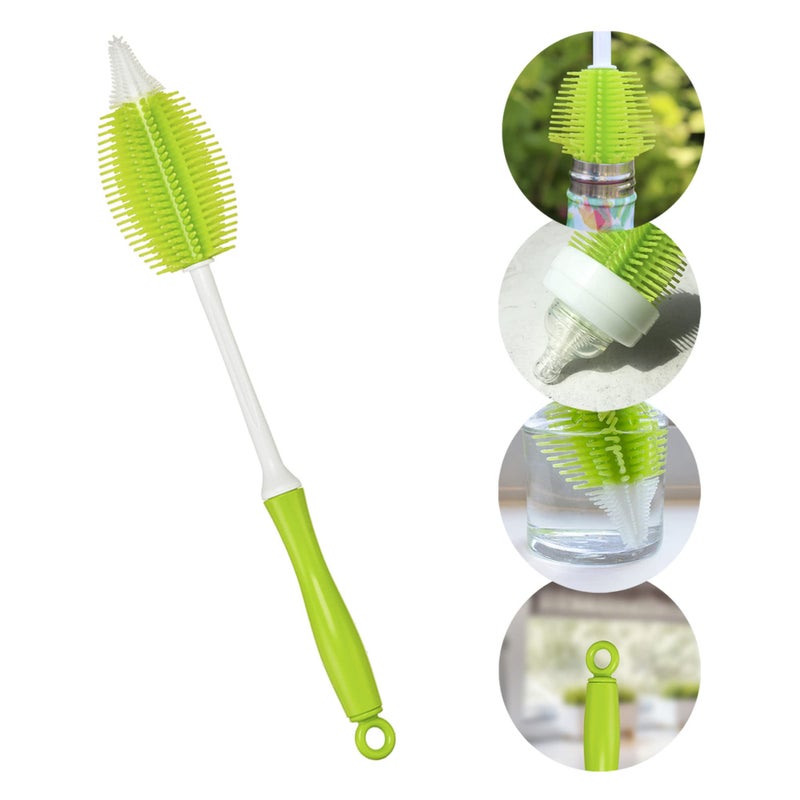 Innobaby 2-in-1 Silicone Bottle Brush, Green - Image 1
