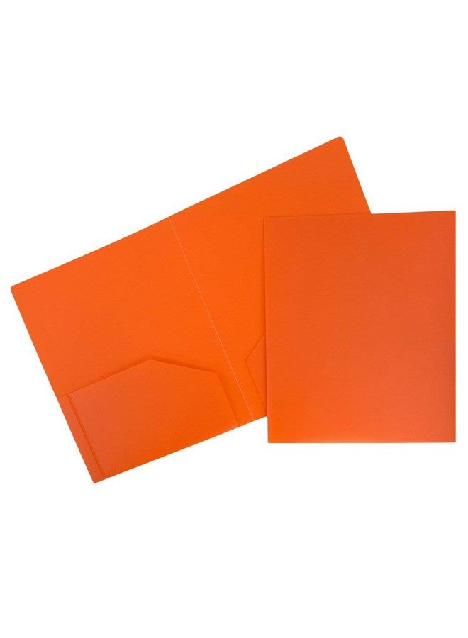 JAM PAPER Heavy Duty Plastic 2 Pocket Extra Tough School Folders - Assorted Fashion Colors - 6/Pack - Image 4