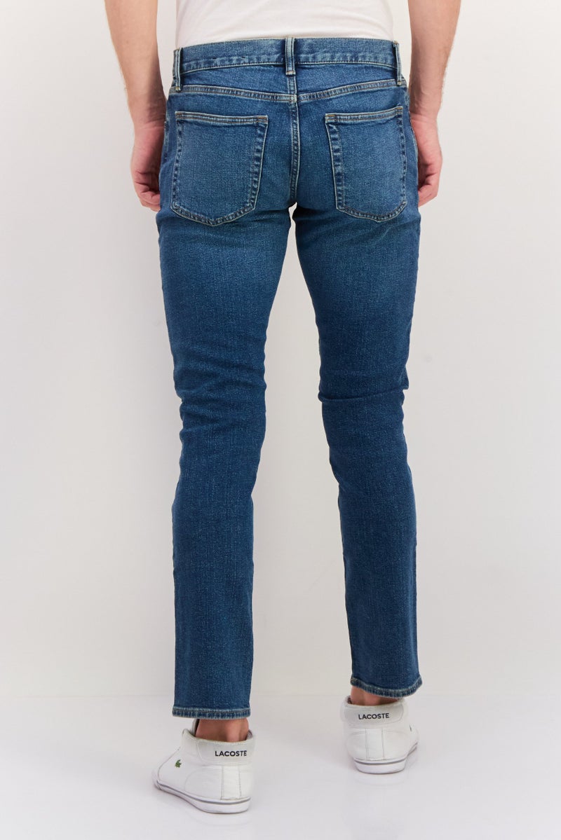 GAP Men Straight Fit Wash Stretchable Denim, Blue - Image 4