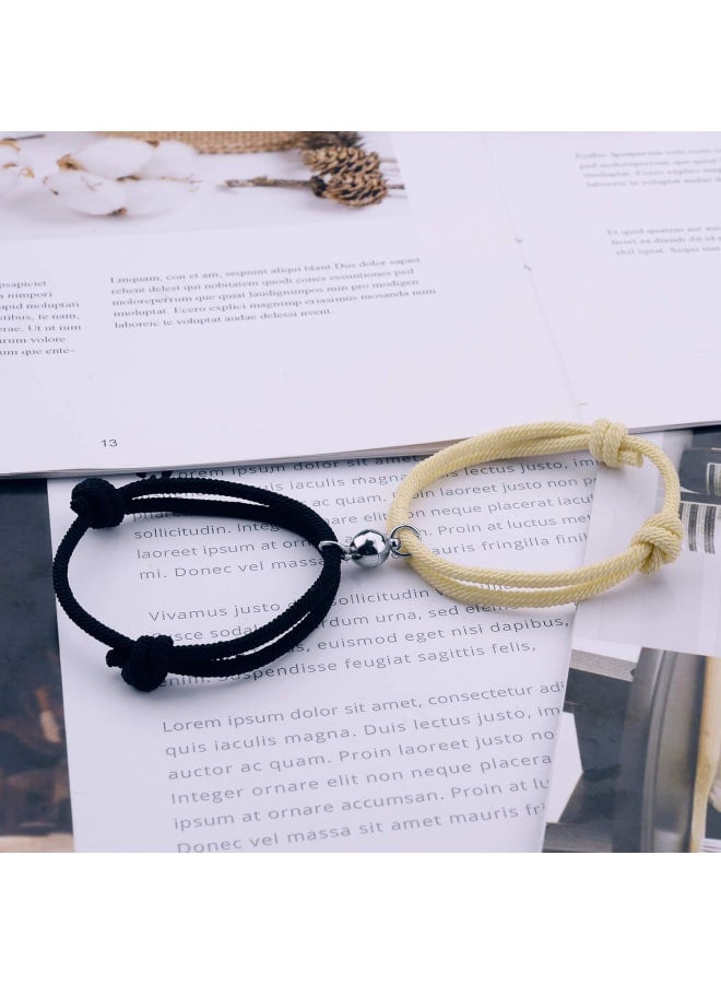 PZXHRY 2PCS Magnetic Couple Bracelets Mutual Attraction for Women Men Girl Boys, Long Distance Matching Gifts for Mom Daughter, Sisters, Best Friends, Couples, strings - Image 5