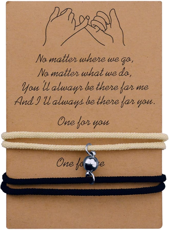 PZXHRY 2PCS Magnetic Couple Bracelets Mutual Attraction for Women Men Girl Boys, Long Distance Matching Gifts for Mom Daughter, Sisters, Best Friends, Couples, strings - Image 1