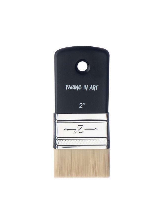 Falling In art Flat Paddle Paint Brush, Scale Brush For Oil And Acrylic Paints,2 Inch  - Image 1