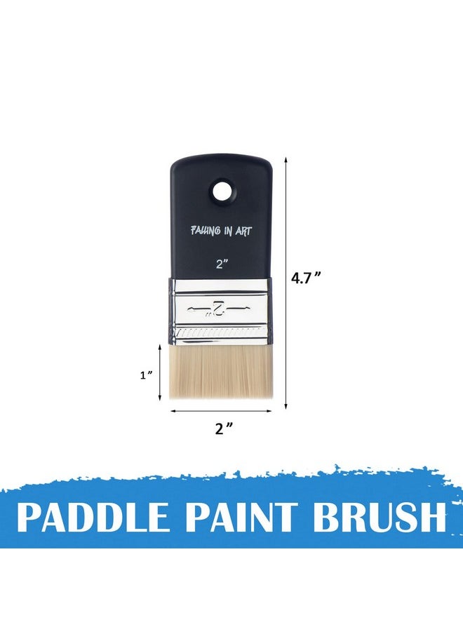 Falling In art Flat Paddle Paint Brush, Scale Brush For Oil And Acrylic Paints,2 Inch  - Image 2