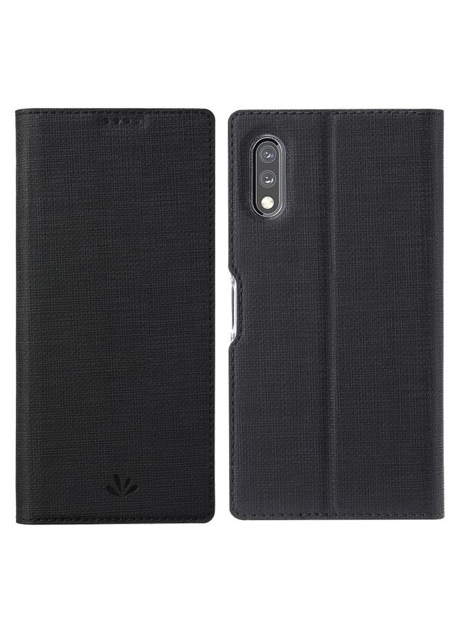 HuHa - Case Cover For For Sony Xperia Ace II ViLi DMX Series Shockproof TPU + PU Leather Magnetic Attraction Horizontal Flip Case with Card Slot & Holder(Black) - Image 1