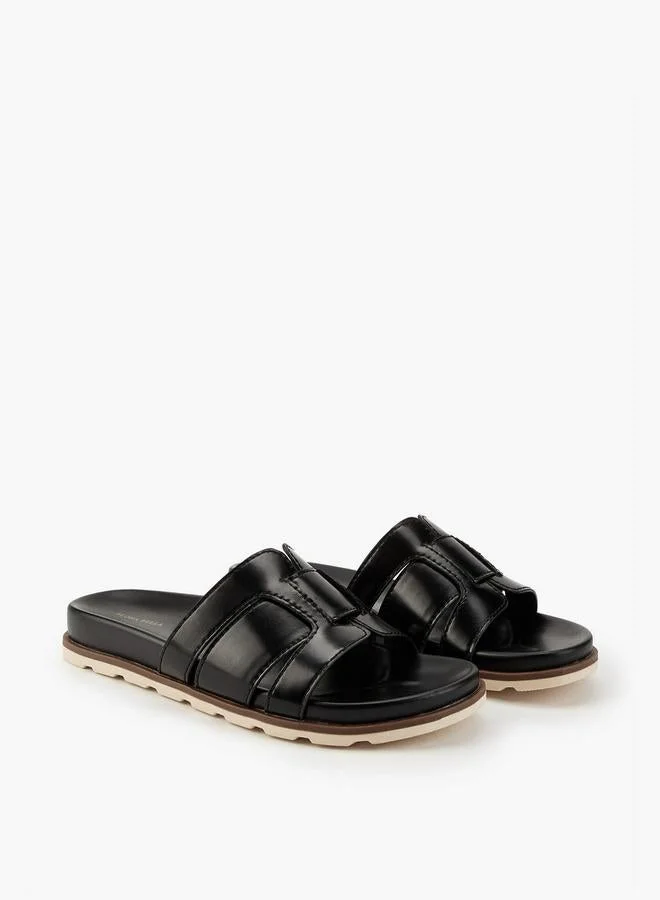 Flora Bella By Shoexpress Panelled Slip-On Sandals
