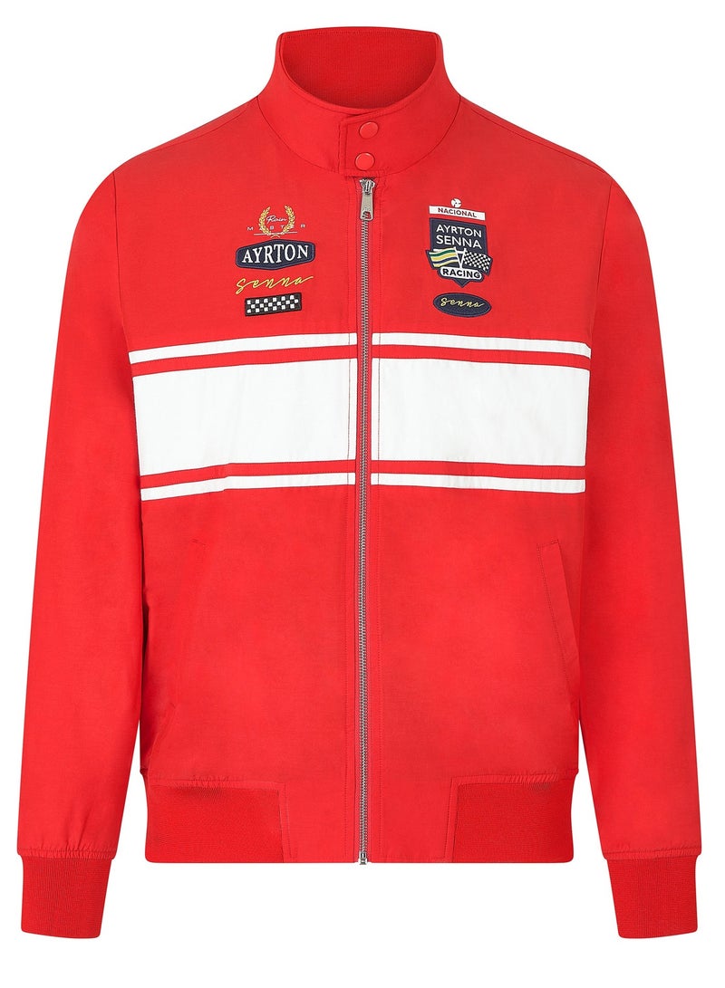 Ayrton Senna AS FW MENS LEGACY PATCHWORK BOMBER - Image 1