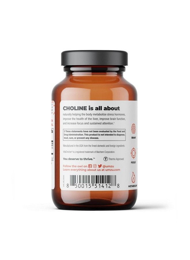 UMZU - Choline Cognitive  Hormonal Supplement To Support Cognition Nervous System Function Healthy Hormonal Balance And Metabolism 30 Day Supply 90 Capsules - Image 1