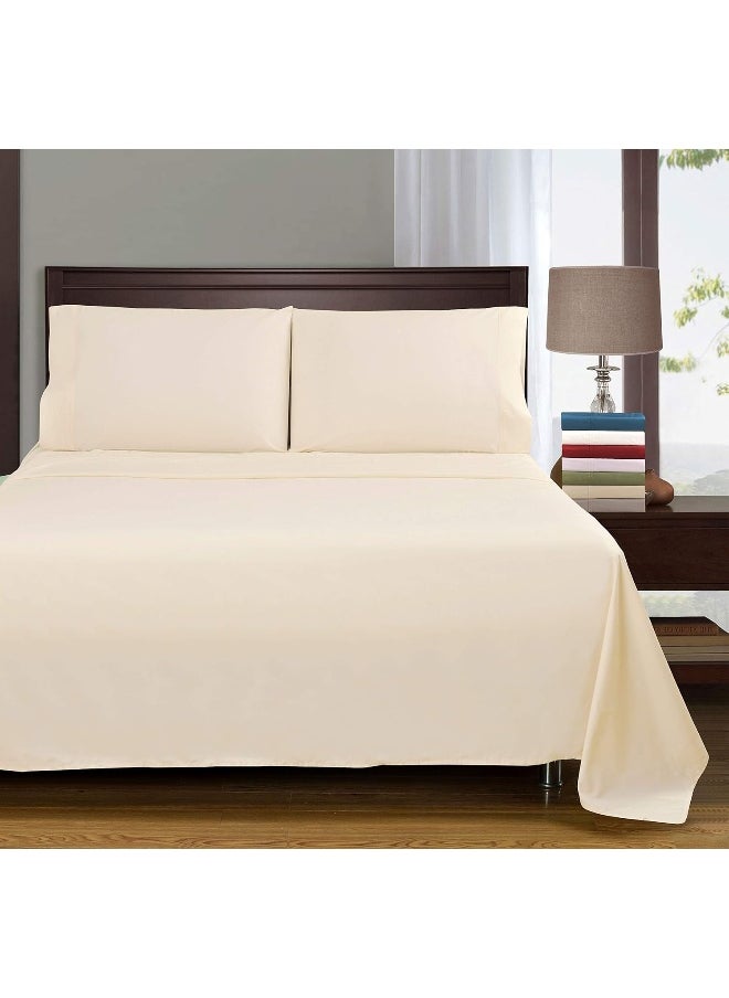 Superior Superior Luxor Treasures Percale 300 Thread Count 100% Cotton, Deep Pocket, 4-Piece King Bed Sheet Set, Solid, Grey  - Image 2