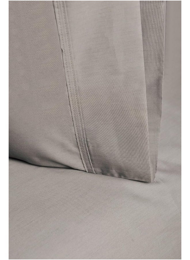 Superior Superior Luxor Treasures Percale 300 Thread Count 100% Cotton, Deep Pocket, 4-Piece King Bed Sheet Set, Solid, Grey  - Image 3