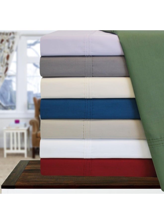 Superior Superior Luxor Treasures Percale 300 Thread Count 100% Cotton, Deep Pocket, 4-Piece King Bed Sheet Set, Solid, Grey  - Image 5