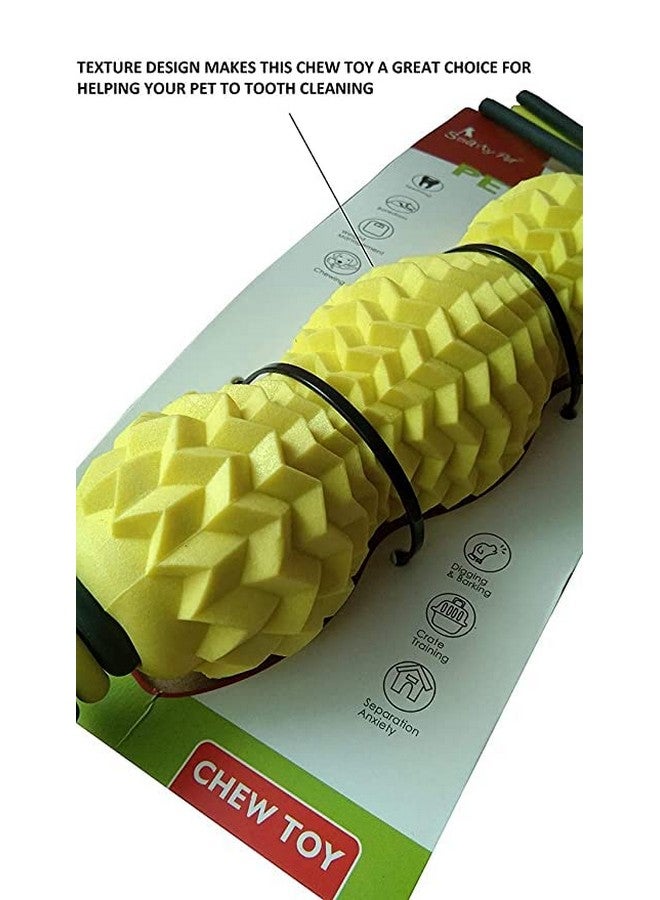 لعبة عصا قابلة للمضغ من Dental Squeaky Spike Dotted Grind Bite لجميع سلالات الكلاب والجراء (اللون حسب التوافر) - Image 3