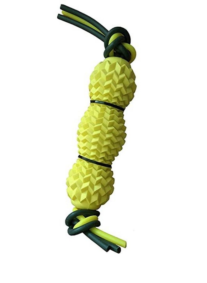 لعبة عصا قابلة للمضغ من Dental Squeaky Spike Dotted Grind Bite لجميع سلالات الكلاب والجراء (اللون حسب التوافر) - Image 2