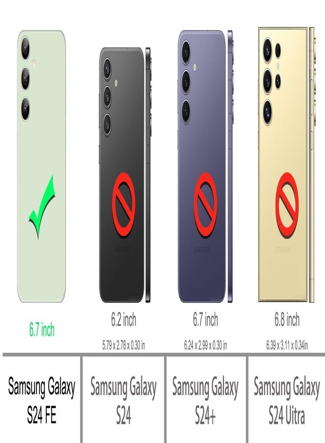 أوسوفر جراب Osophter لهاتف Galaxy S24 FE: مع قطعتين من واقي الشاشة، غطاء واقٍ مرن من مطاط TPU ماص للصدمات لهاتف Samsung Galaxy S24 FE (أسود) - Image 2