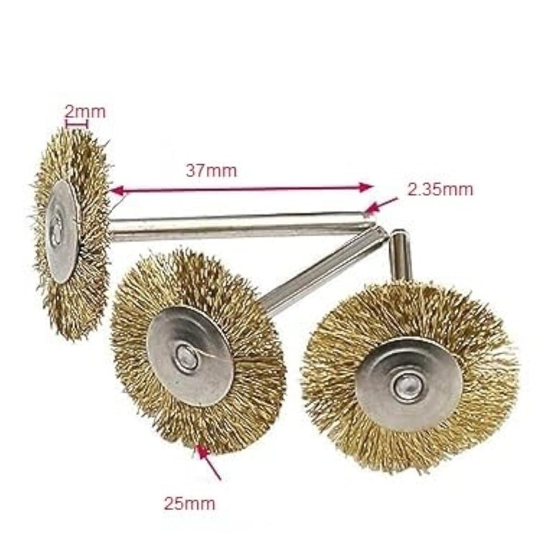 10 Pcs Copper Wire Brushes for Metal Rust Removing and Polishing - Rotary Grinder Tool - Image 5