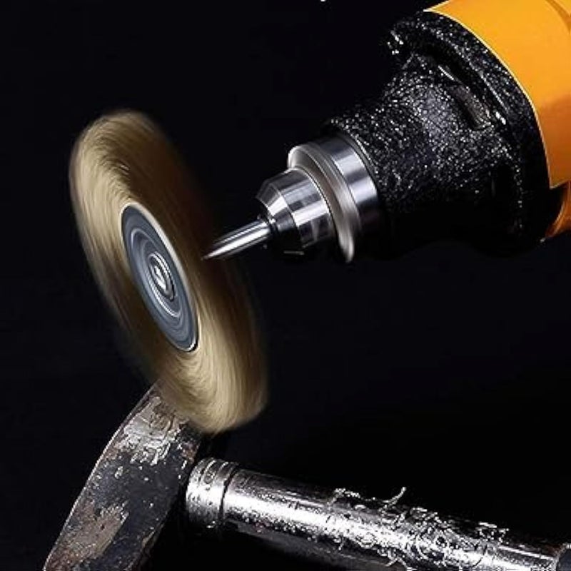 10 Pcs Copper Wire Brushes for Metal Rust Removing and Polishing - Rotary Grinder Tool - Image 2
