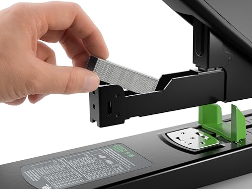 Novus B56 reNew Heavy Duty Stapler 200 Sheet Capacity Made of 82 Recycled Plastic German Engineered Adjustable Guide 25 Yr Warranty Black 0230066 - Image 3