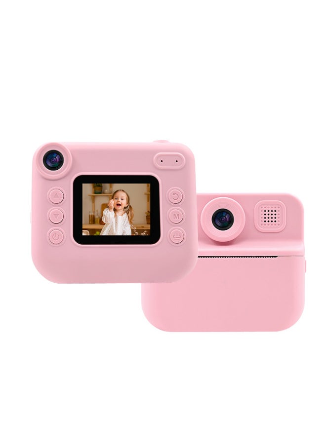 Generic Mini Children's Polonoid HD Digital Camera 4800W Polonoid Children's Print Camera-Color:Pink + 32gb Memory Card  - Image 1