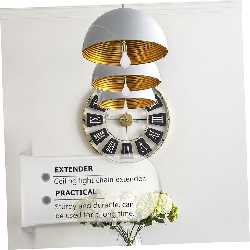 Tehaux Vintage Ceiling Fan Extension Chain Decorative Light Pull Chain Metal Glass 2 Sets - Image 3