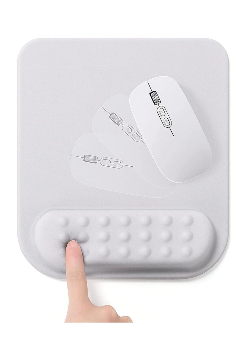 Captaintech Mouse Pad Wrist Rest,Memory Foam Mousepad, Ergonomic Wrist Rest Support, with Non-Slip Base for Computer, Gaming, Office, for Easy Typing, Pain Relief - Image 3