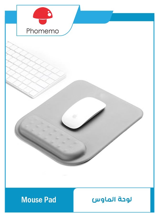 Captaintech Mouse Pad Wrist Rest,Memory Foam Mousepad, Ergonomic Wrist Rest Support, with Non-Slip Base for Computer, Gaming, Office, for Easy Typing, Pain Relief - Image 1