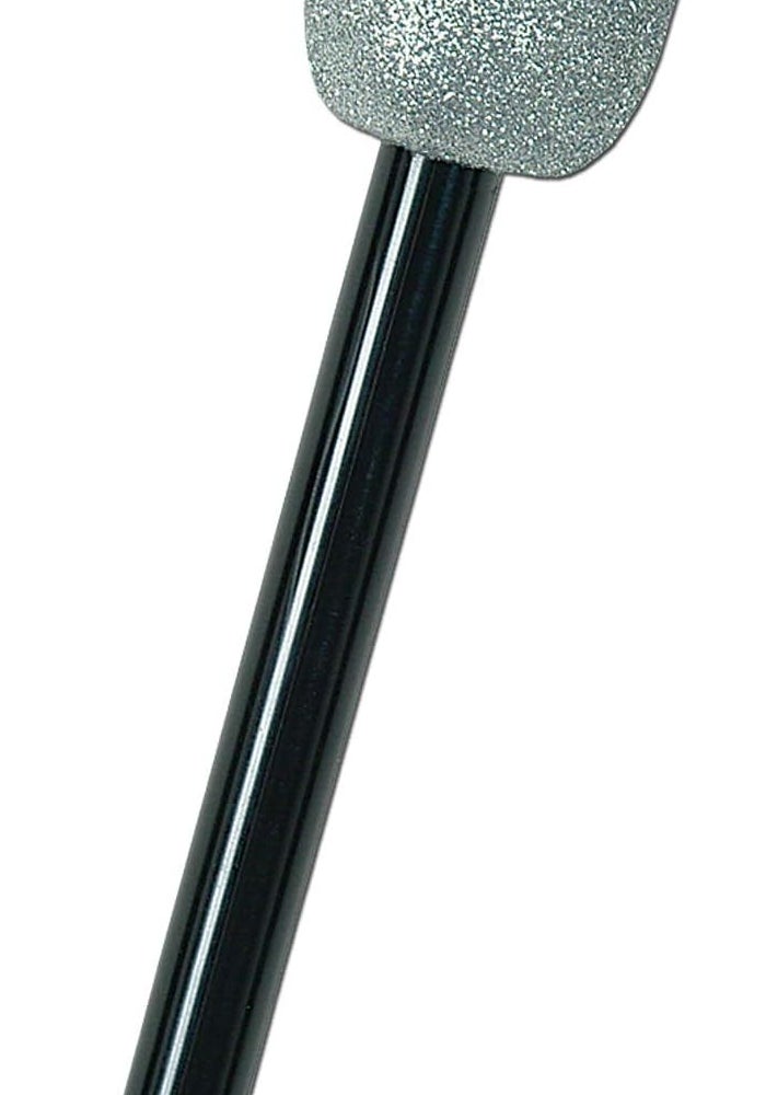 Beistle Silver and Black Glittered Microphone Costume Accessory - Image 1