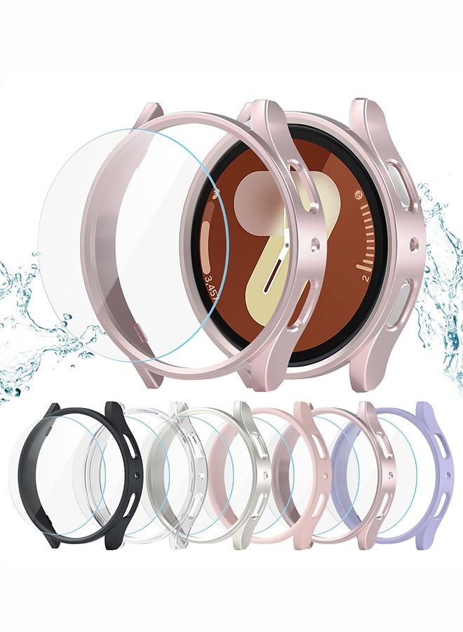 6 Pack Case and Tempered Glass Compatible with Samsung Series 7 44mm Screen Protector Case - Image 1