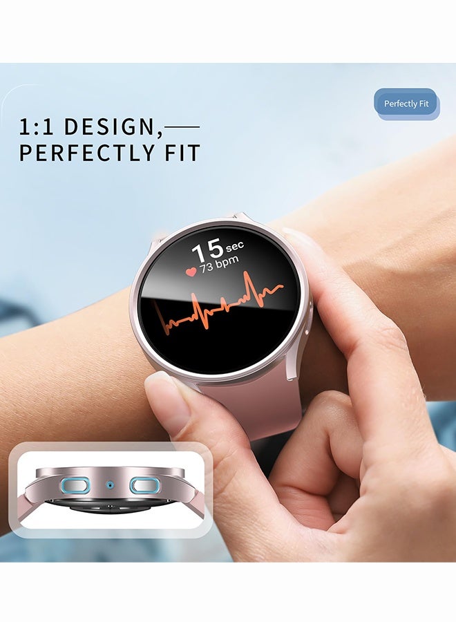 6 Pack Case and Tempered Glass Compatible with Samsung Series 7 44mm Screen Protector Case - Image 4