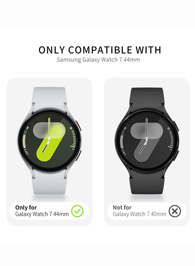 6 Pack Case and Tempered Glass Compatible with Samsung Series 7 44mm Screen Protector Case - Image 2