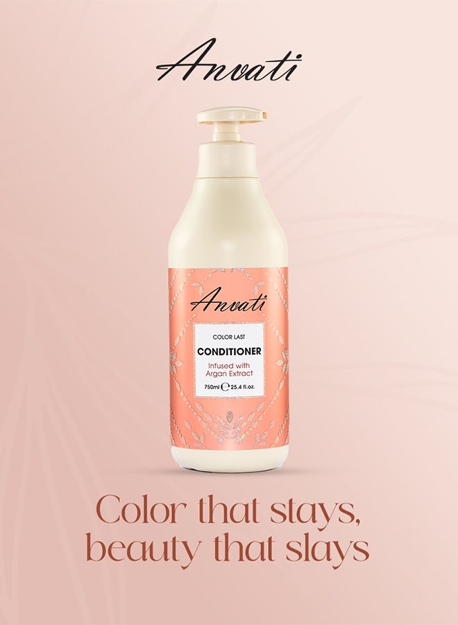 Anvati Color Last Argan Hair Conditioner for Colored Treated Hair – Conditioner for Smoothness, Preserved Bleached,Growth and Silky Hairs – 750ml - Image 4