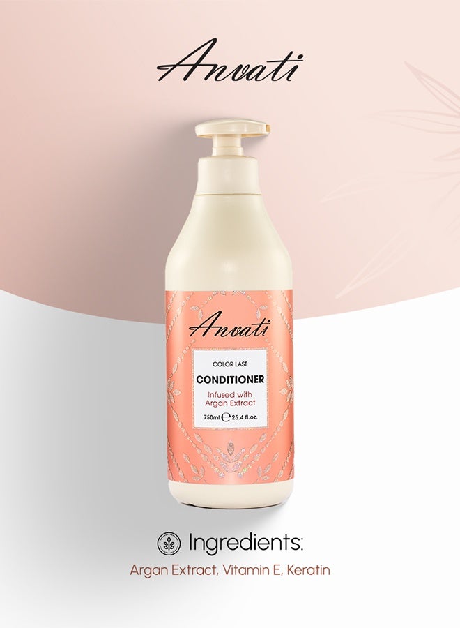 Anvati Color Last Argan Hair Conditioner for Colored Treated Hair – Conditioner for Smoothness, Preserved Bleached,Growth and Silky Hairs – 750ml - Image 5