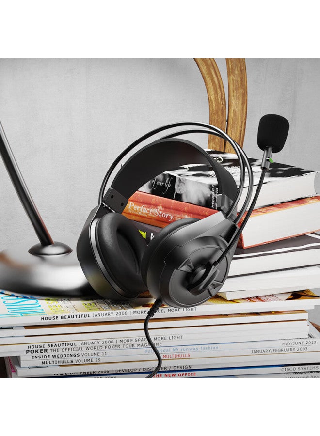 Somic D98 Over-ear Headphones Computer Office Education Learning Online Course Training Headset Student English Exam Special Headphones Black - Image 4