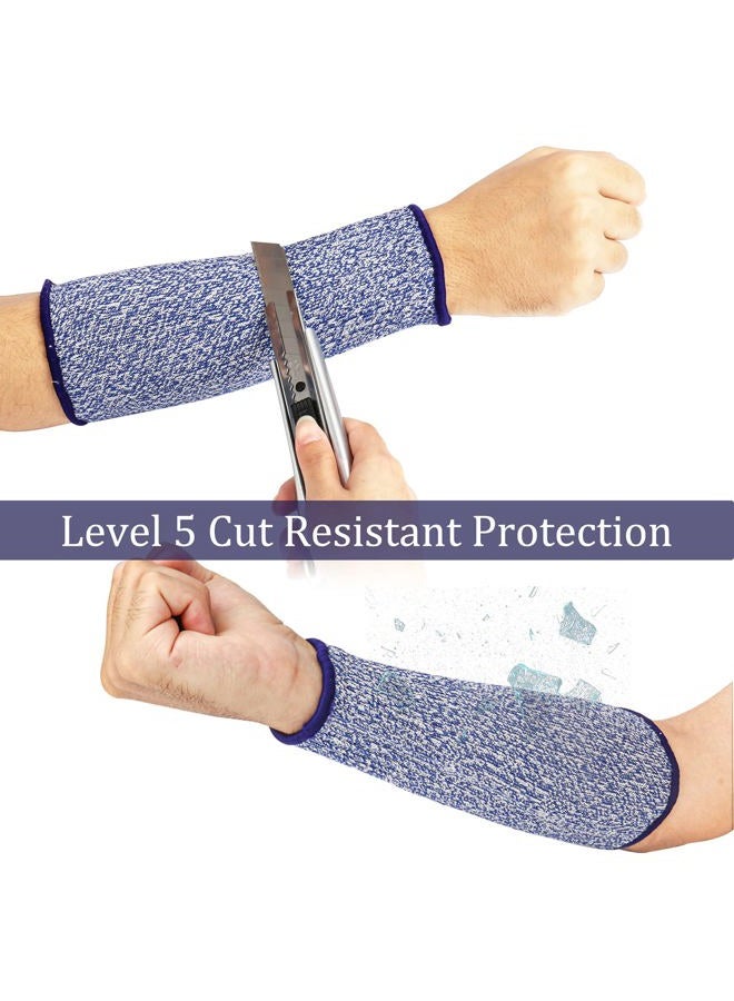 Fivenl 5 Pairs Cut Resistant Arm Sleeve Forearm Protection Sleeves Level 5 Protection Bite-Proof Arm Protectors Safety Arm Guard for Men Women(21CM) - Image 5