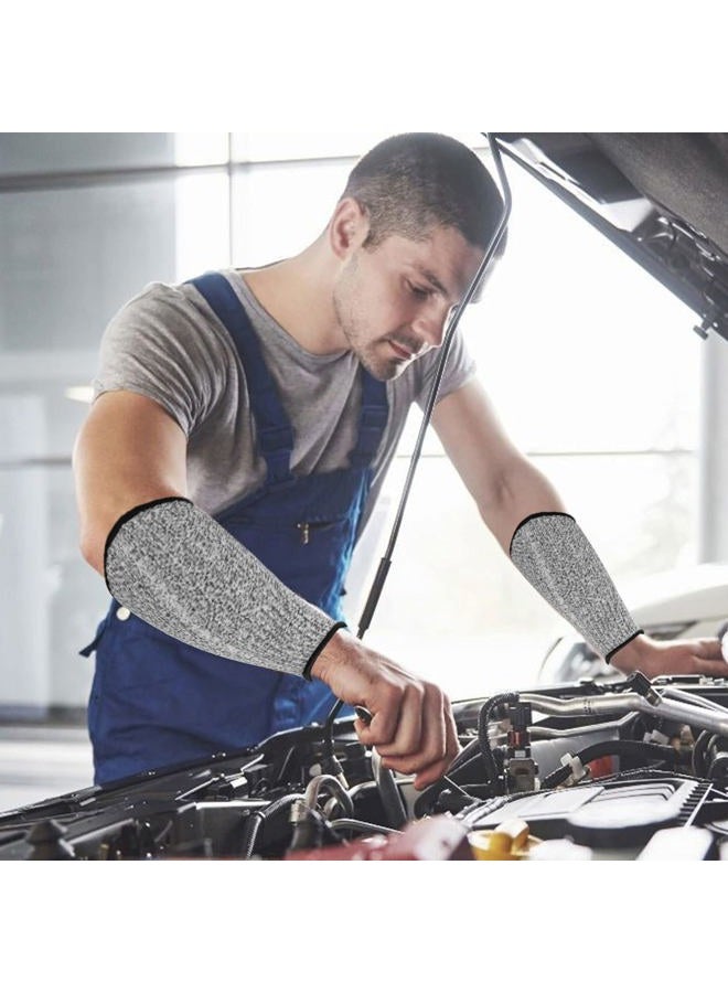 Fivenl 5 Pairs Cut Resistant Arm Sleeve Forearm Protection Sleeves Level 5 Protection Bite-Proof Arm Protectors Safety Arm Guard for Men Women(21CM) - Image 4