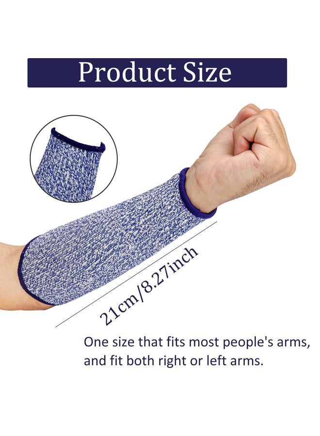 Fivenl 5 Pairs Cut Resistant Arm Sleeve Forearm Protection Sleeves Level 5 Protection Bite-Proof Arm Protectors Safety Arm Guard for Men Women(21CM) - Image 2