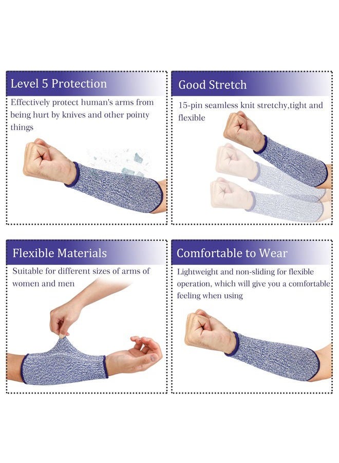 Fivenl 5 Pairs Cut Resistant Arm Sleeve Forearm Protection Sleeves Level 5 Protection Bite-Proof Arm Protectors Safety Arm Guard for Men Women(21CM) - Image 3