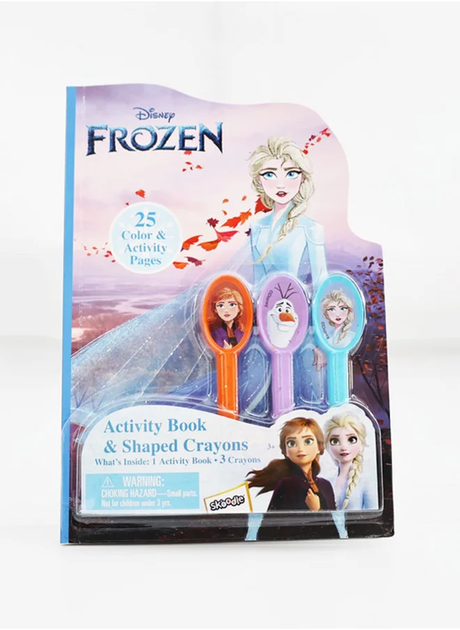 Disney FROZEN ACTIVITY BOOK AND SHAPED CRAYONS