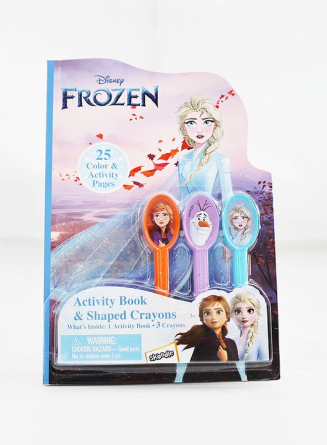 Disney FROZEN ACTIVITY BOOK AND SHAPED CRAYONS - Image 1