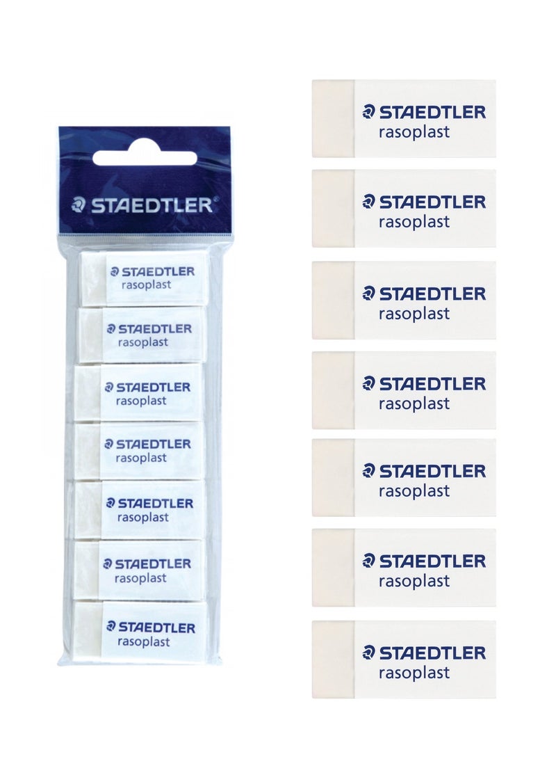 STAEDTLER 7-Piece Rasoplast Medium Size Pencil Eraser - Image 1