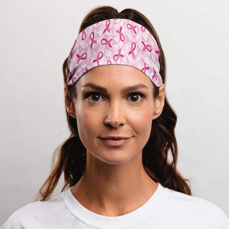 Suddora Pink Ribbon Headbands for Workout, Sports and Fashion - Image 3