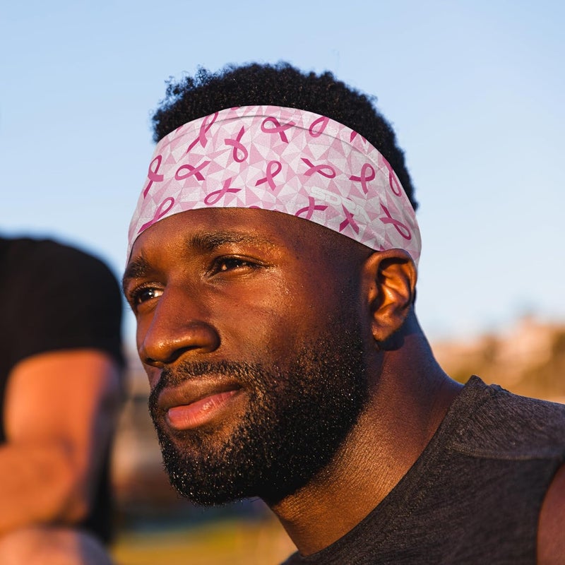 Suddora Pink Ribbon Headbands for Workout, Sports and Fashion - Image 4