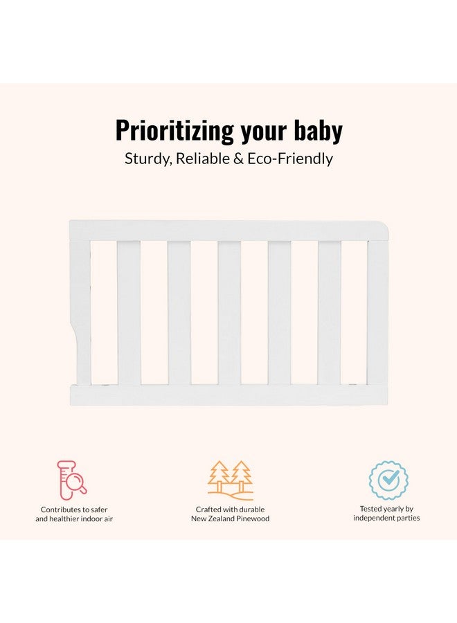 Dream On Me Dream On Me Convertible Crib Toddler Guard Rail in White, Compatible with Select Cribs, Crib to Toddler Bed Conversion, Easily Attachable (21.25L x 1.2W x 12.25H)  - Image 4