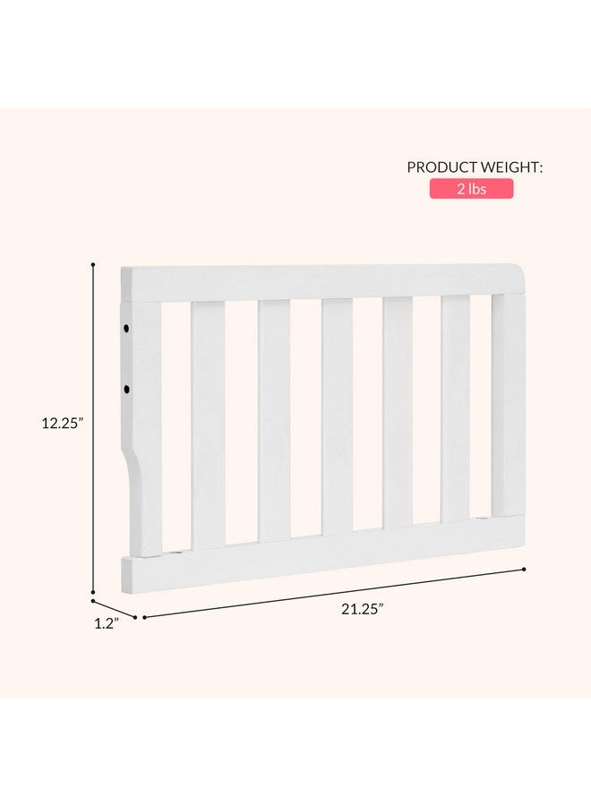 Dream On Me Dream On Me Convertible Crib Toddler Guard Rail in White, Compatible with Select Cribs, Crib to Toddler Bed Conversion, Easily Attachable (21.25L x 1.2W x 12.25H)  - Image 2