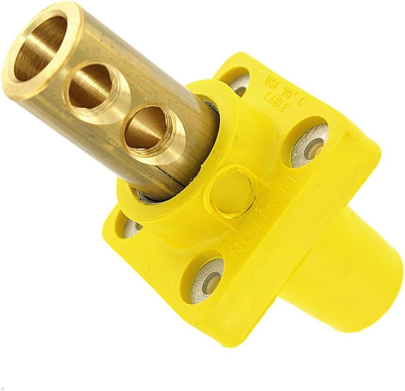 16R22-UY 16-Series Taper Nose, 90°, Female Panel Receptacle, Cam-Type Connector, Yellow