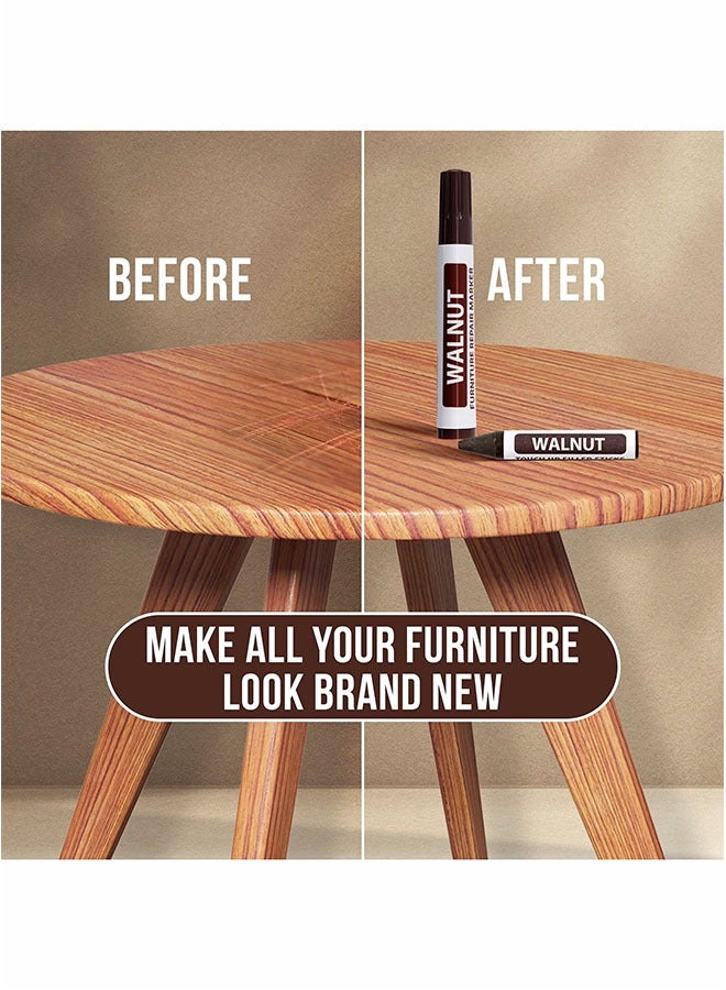 17-Piece Furniture Repair Kit, Wood Markers and Wax Sticks with Sharpener Kit for Stains, Scratches, Wood Floors, Tables, Carpenters, Bedposts, Touch Ups and Cover Ups - Image 4