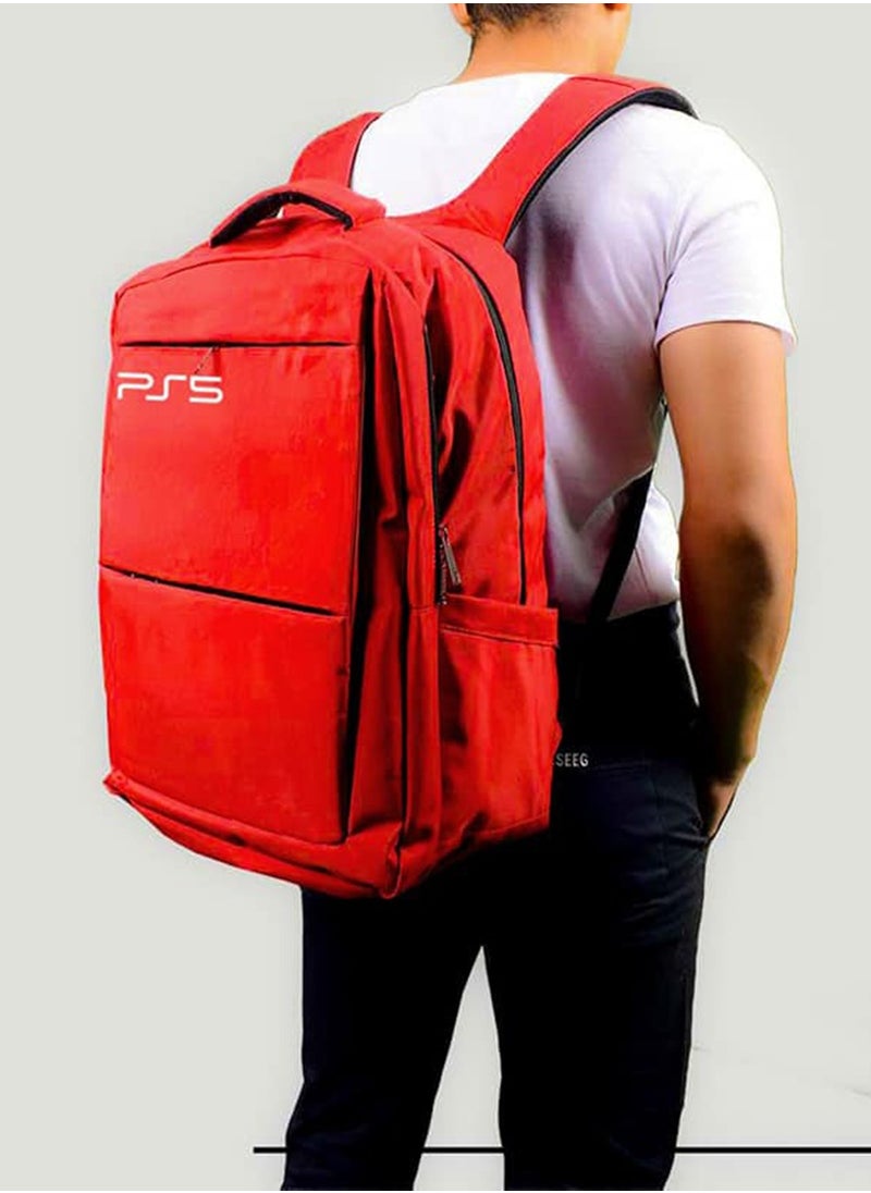 Generic Backpacks Bag For PlayStation 5 Travel Case Red  - Image 4
